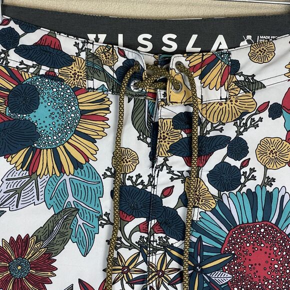 Vissla Short Mens 32 Multicolor Swim Trunk‎ Board Shorts Pocket Adult - Picture 2 of 12